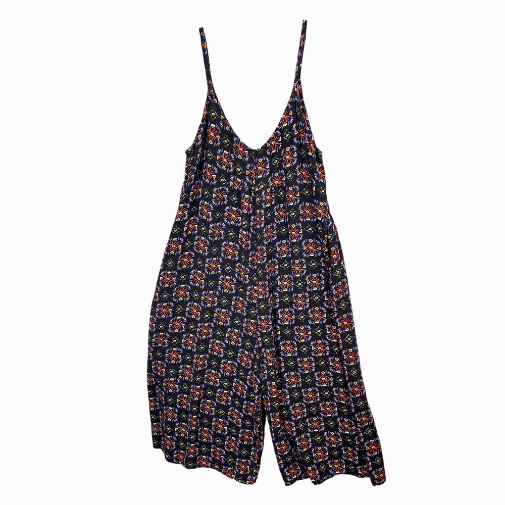 Natural Life Sleeveless Romper Jumpsuit Women's XL Floral Pattern Eclectic Boho